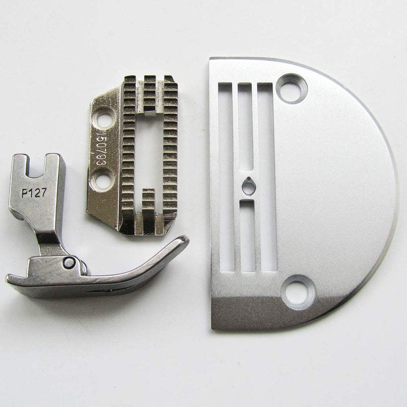 ckpsms مجموعة CKPSMS-#150792+150793+P127 من قدم الضغط ولوحة الإبرة وكلب التغذية متوافقة مع/بديلة لعلامة JUKI DDL-8500، DDL-8700، علامة SINGER 31-15، 195K، علامة JACK A4، A5، علامة CONSEW 210، 220، 310 - Image 3